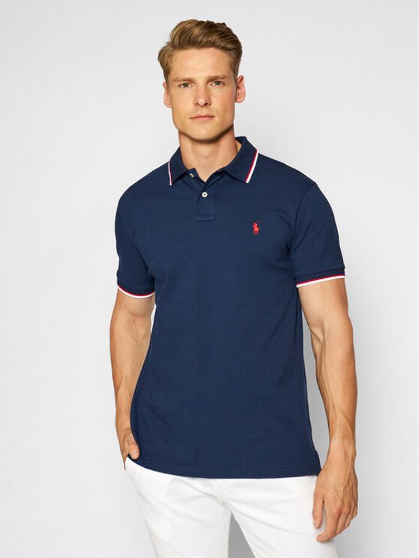 Polo Ralph Lauren Polo Ralph Lauren Polo majica Classics 710842621003 Mornarsko modra Slim Fit