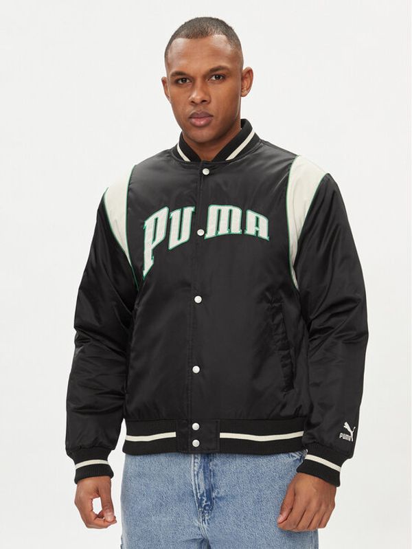 Puma Puma Bomber jakna Varsity 623691 Črna Oversize