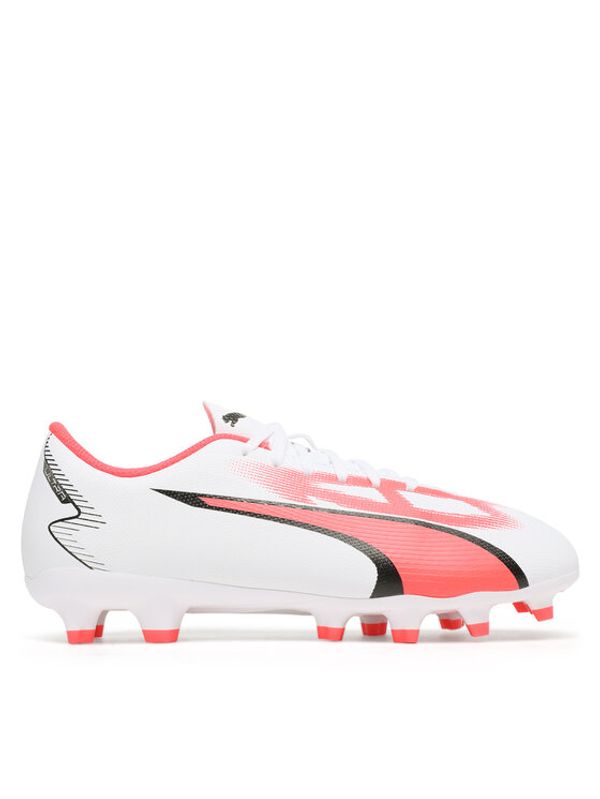 Puma Puma Čevlji za nagomet Ultra Play FG/AG Jr 107530 01 Bela