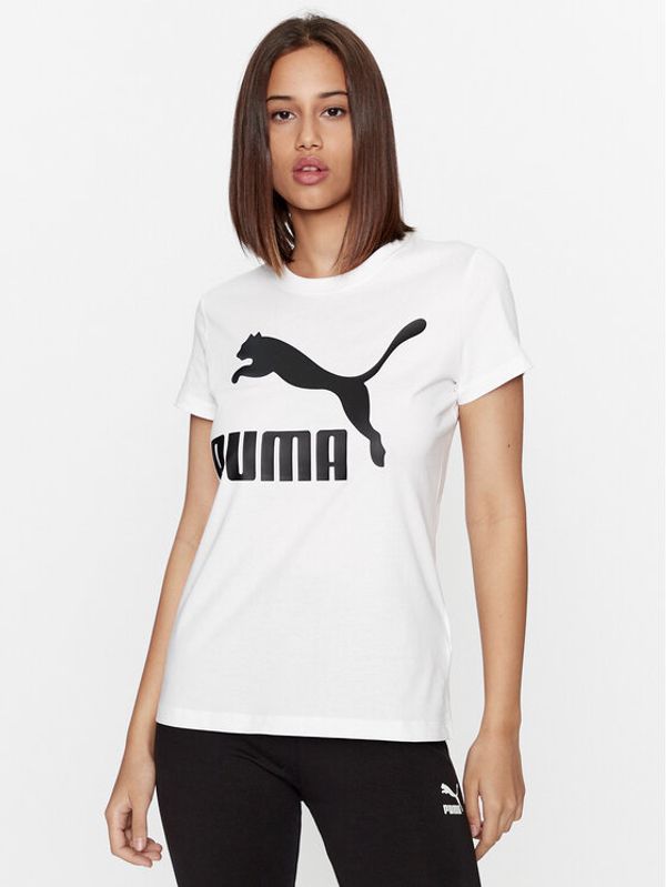 Puma Puma Majica Classics Logo 530076 Bela Regular Fit
