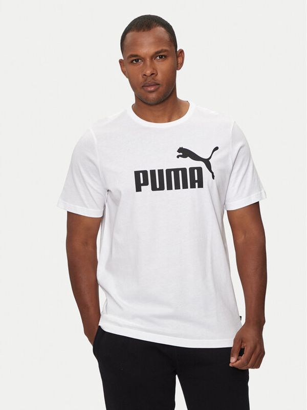 Puma Puma Majica Ess Logo 586666 Bela Regular Fit