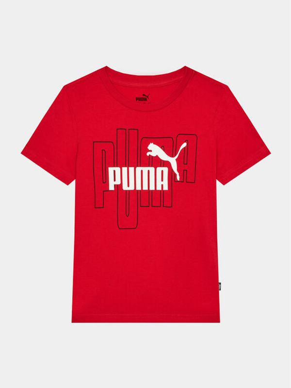 Puma Puma Majica Graphics No.1 Logo 676823 Rdeča Regular Fit