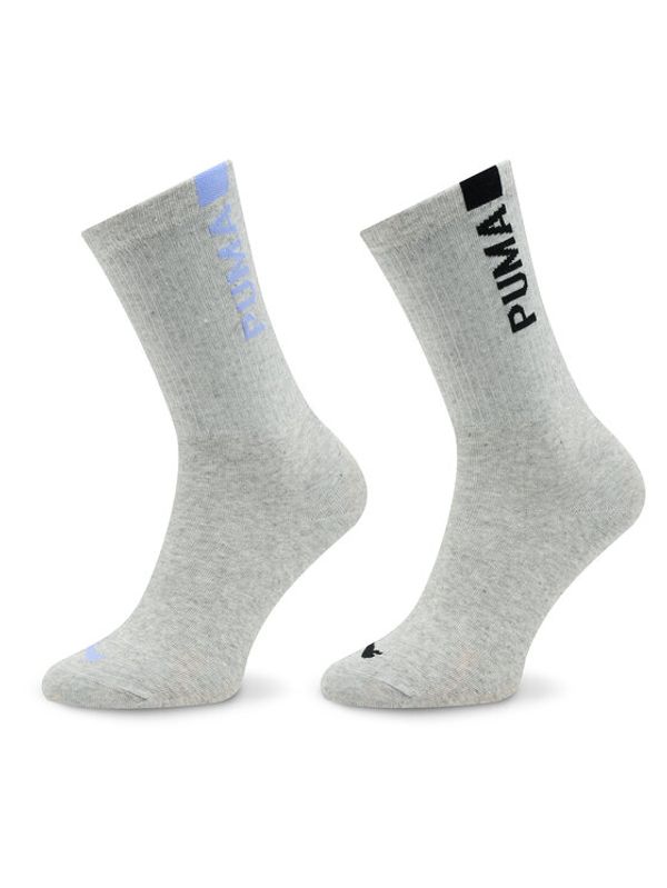 Puma Puma Set 2 parov ženskih visokih nogavic Women Slouch Sock 2P 938005 Siva