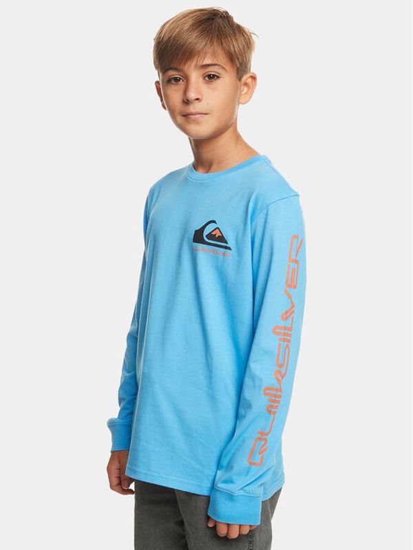 Quiksilver Quiksilver Bluza Omnilogo Tees EQBZT04665 Modra Regular Fit