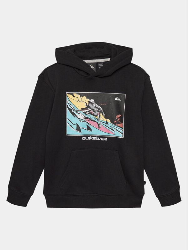 Quiksilver Quiksilver Jopa Graphichoodie Otlr EQBFT03845 Črna Regular Fit