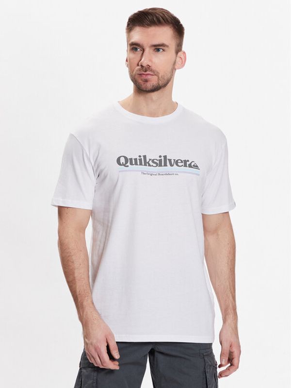 Quiksilver Quiksilver Majica Between The Lines EQYZT07216 Bela Regular Fit