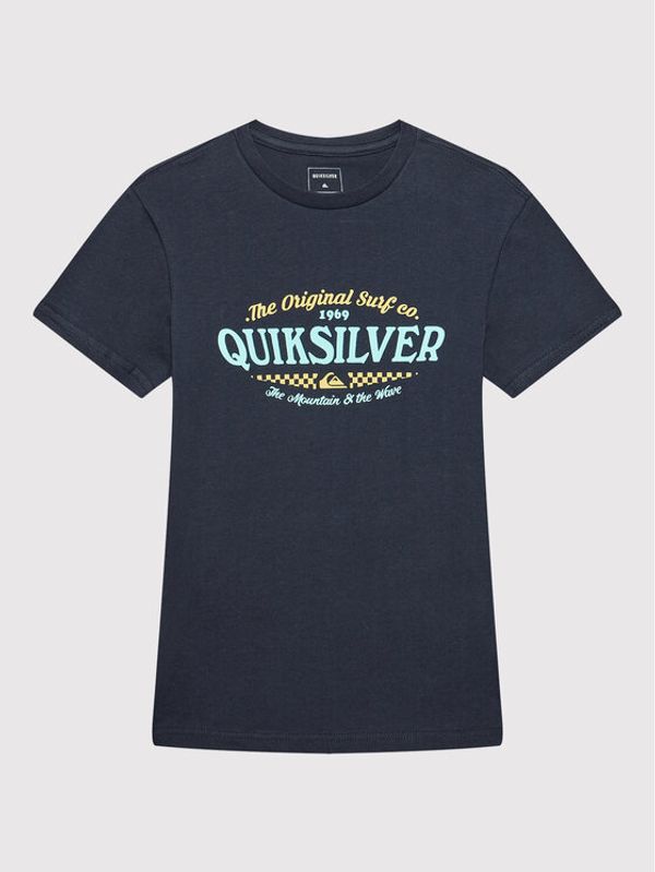 Quiksilver Quiksilver Majica Check On It EQBZT04496 Mornarsko modra Regular Fit