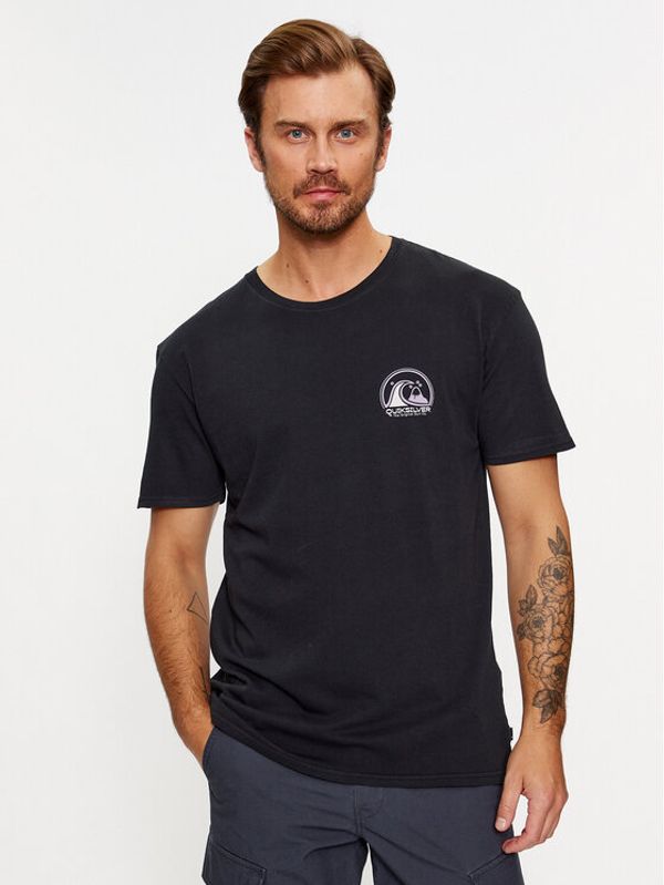 Quiksilver Quiksilver Majica Cleancircle EQYZT07491 Črna Regular Fit