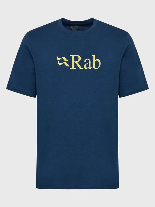 Rab Rab Majica Stance Logo Tee QCB-08-DI Mornarsko modra Regular Fit