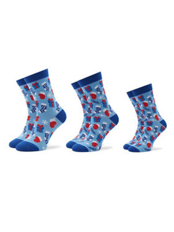 Rainbow Socks Rainbow Socks Set 3 parov unisex visokih nogavic Xmas Balls Modra