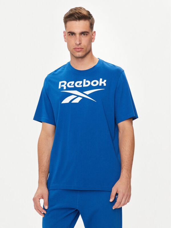 Reebok Reebok Majica Big Stacked Logo 100071174 Mornarsko modra Regular Fit