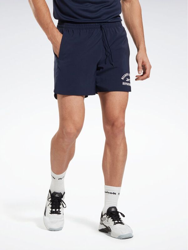 Reebok Reebok Športne kratke hlače Training Graphic Woven Shorts HT3704 Modra