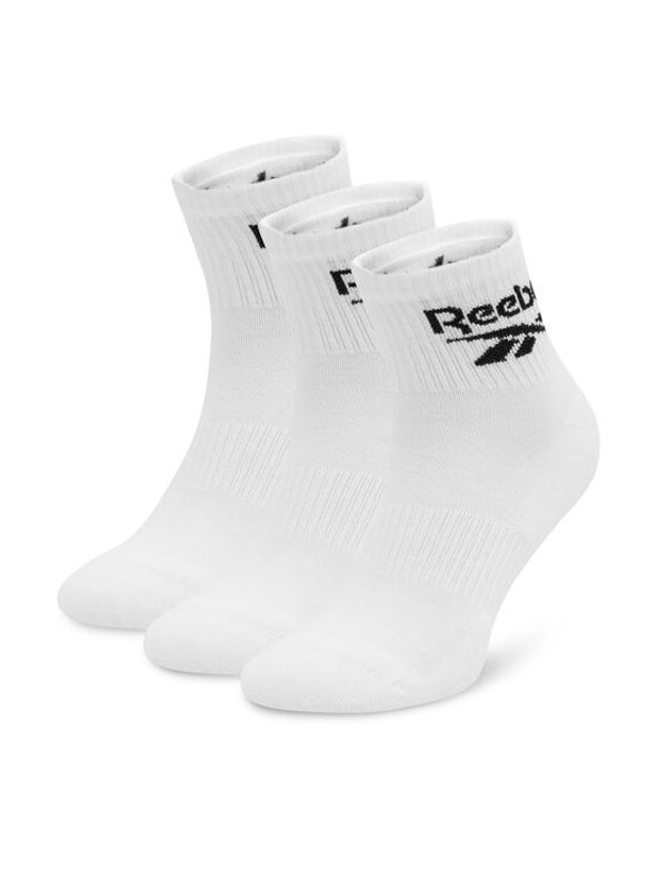 Reebok Reebok Set 3 parov unisex visokih nogavic R0427-SS24 (3-pack) Bela