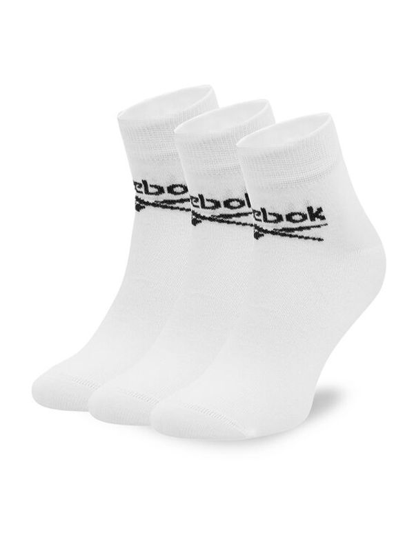 Reebok Reebok Set 3 parov unisex visokih nogavic R0429-SS24 (3-pack) Bela