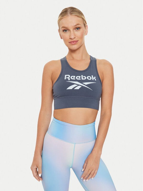 Reebok Reebok Top Big Logo Cotton Bralette 100076022 Siva Slim Fit