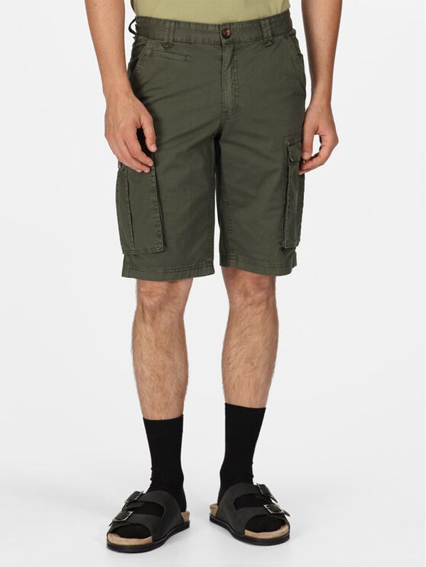 Regatta Regatta Kratke hlače iz tkanine Shorebay Short RMJ221 Khaki Regular Fit