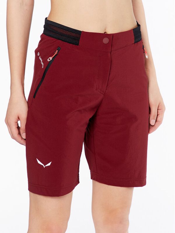 Salewa Salewa Kratke hlače iz tkanine Pedroc 28602 Bordo rdeča Regular Fit