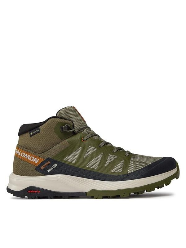 Salomon Salomon Trekking čevlji Outrise Mid GORE-TEX L47143600 Khaki