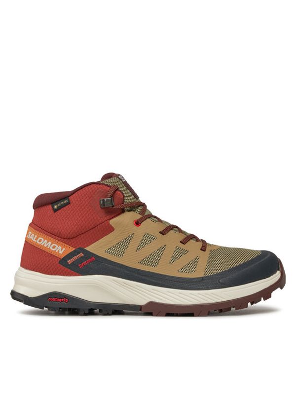 Salomon Salomon Trekking čevlji Outrise Mid Gtx L47143700 Rjava