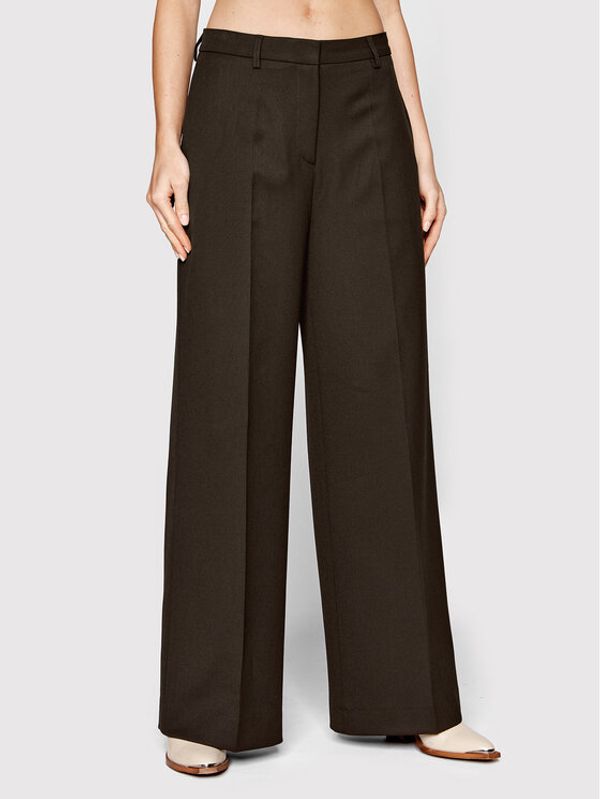 Samsøe Samsøe Samsøe Samsøe Hlače iz tkanine Kai F22200071 Rjava Regular Fit