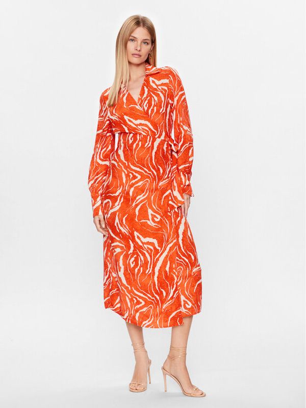 Selected Femme Selected Femme Obleka 16089030 Oranžna Regular Fit