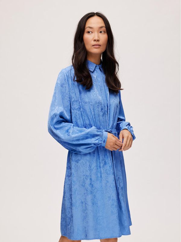 Selected Femme Selected Femme Srajčna obleka Blue 16088066 Modra Regular Fit