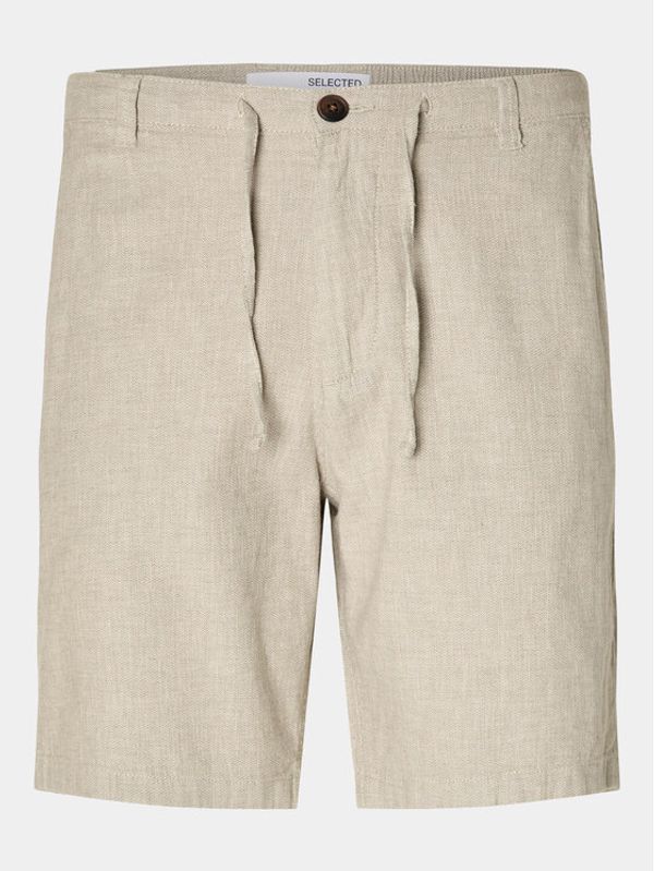 Selected Homme Selected Homme Kratke hlače iz tkanine Slhregular-Brody 16087638 Bež Regular Fit