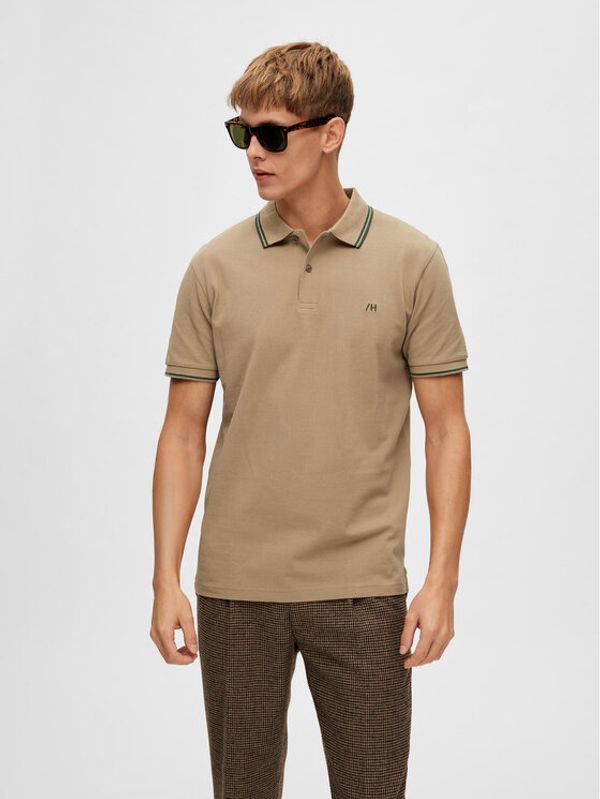 Selected Homme Selected Homme Polo majica 16087840 Bež Regular Fit