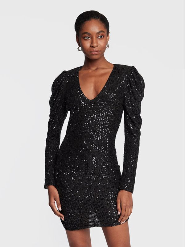 Silvian Heach Silvian Heach Cocktail obleka CVA22235VE Črna Slim Fit