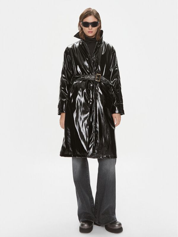 Silvian Heach Silvian Heach Prehodni plašč CVA23215TR Črna Regular Fit