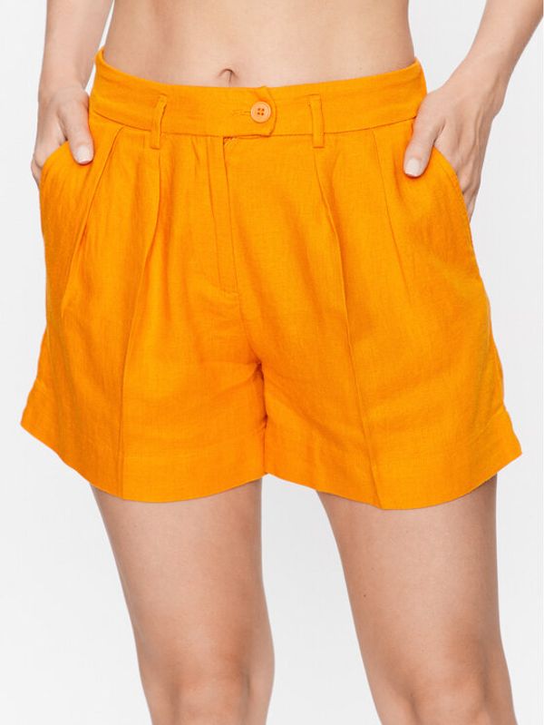 Sisley Sisley Kratke hlače iz tkanine 484QL900Q Oranžna Regular Fit