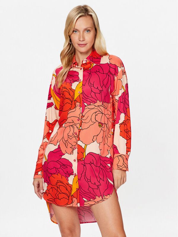 Sisley Sisley Vsakodnevna obleka 40NMLV03I Rdeča Regular Fit