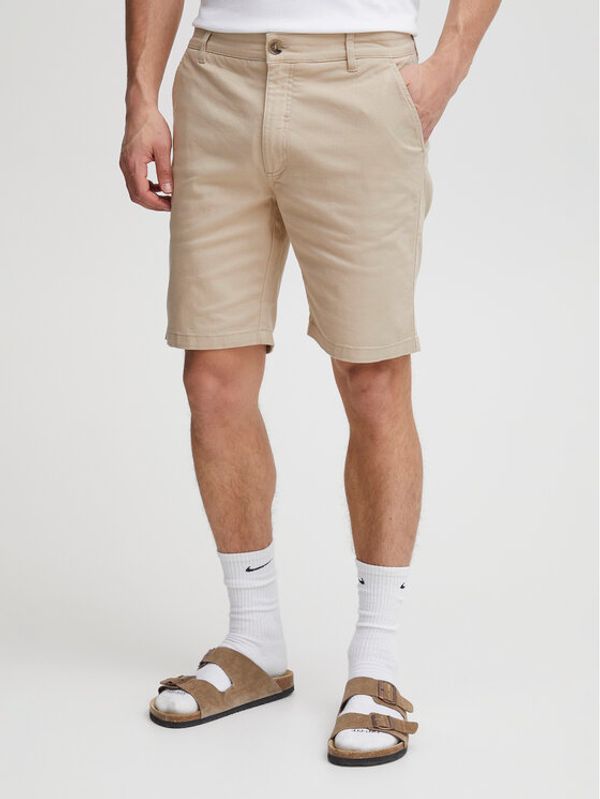 Solid Solid Kratke hlače iz tkanine 21107811 Bež Regular Fit