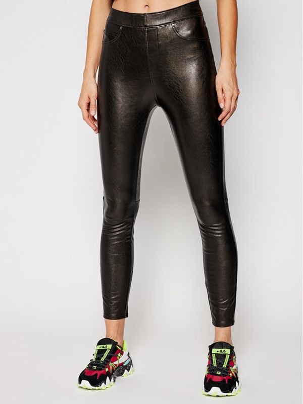 SPANX SPANX Usnjene hlače Leather-Like Ankle 20282R Črna Skinny Fit