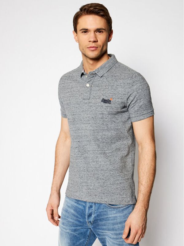 Superdry Superdry Polo majica Classic Pique M1110031A Siva Regular Fit