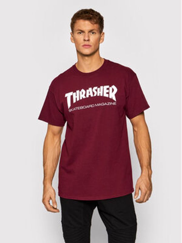 Thrasher Thrasher Majica Skatemag Bordo rdeča Regular Fit
