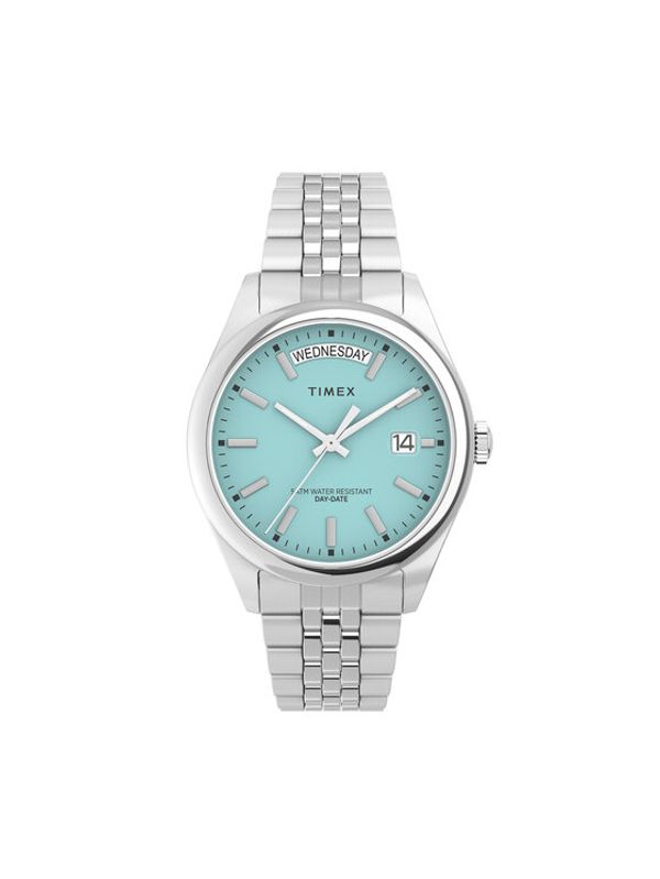 Timex Timex Ročna ura Legacy Day and Date Tiffany TW2V68400 Srebrna