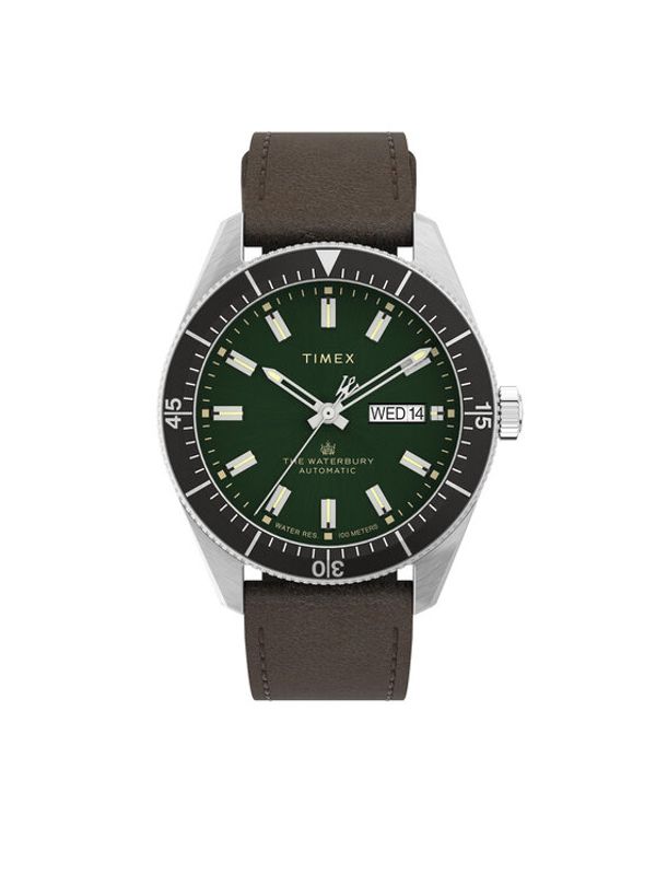 Timex Timex Ročna ura Waterbury TW2V24700 Rjava