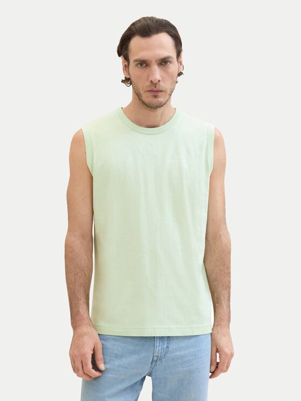 Tom Tailor Tom Tailor Majica brez rokavov 1041815 Zelena Regular Fit