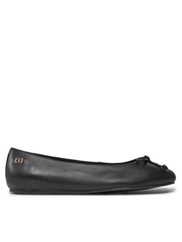 Tommy Hilfiger Tommy Hilfiger Balerinke Essential Leather Ballerina FW0FW07768 Črna