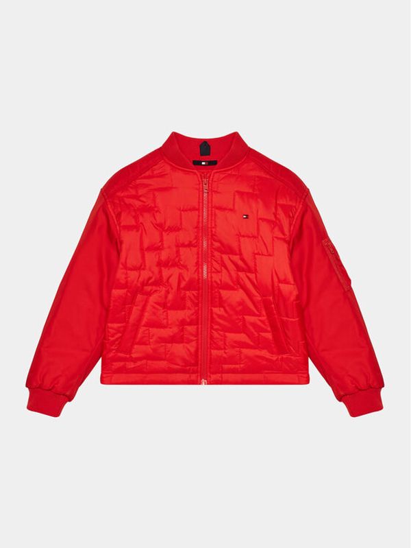 Tommy Hilfiger Tommy Hilfiger Bomber jakna KG0KG07795 D Rdeča Boxy Fit