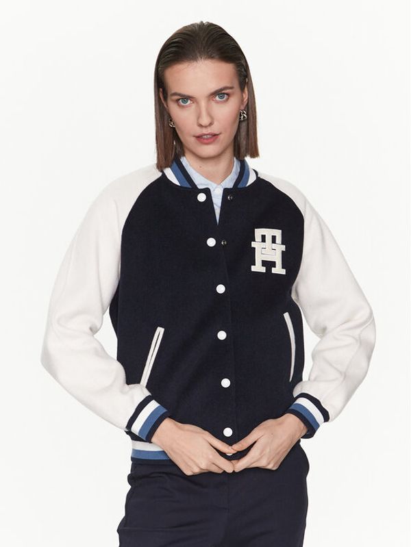 Tommy Hilfiger Tommy Hilfiger Bomber jakna Varsity WW0WW38112 Mornarsko modra Regular Fit