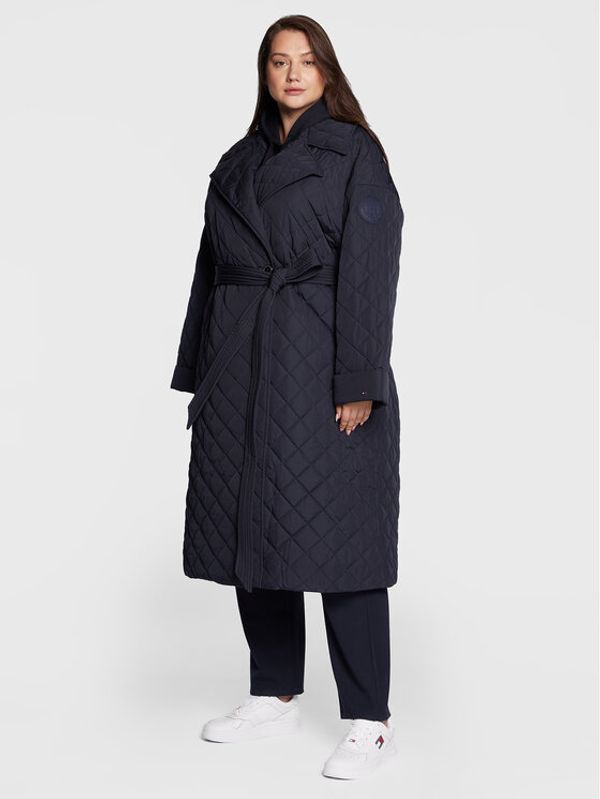 Tommy Hilfiger Curve Tommy Hilfiger Curve Puhovka Cry WW0WW36458 Mornarsko modra Relaxed Fit