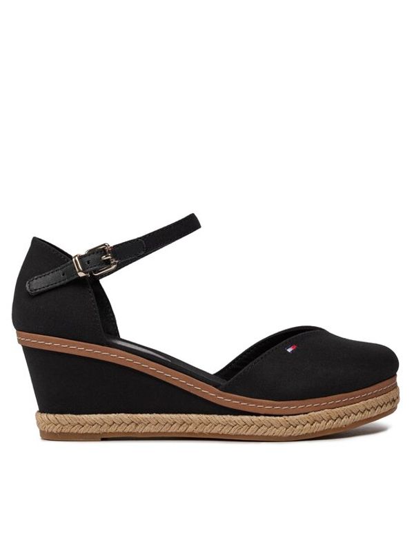 Tommy Hilfiger Tommy Hilfiger Espadrile Basic Close Toe Mid Wedge FW0FW04787 Črna