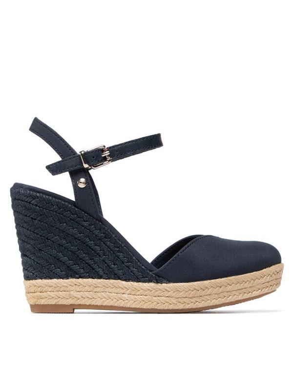 Tommy Hilfiger Tommy Hilfiger Espadrile Basic Closed Toe High Wedge FW0FW04786 Mornarsko modra