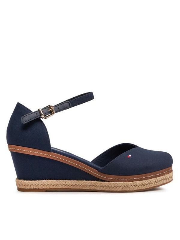 Tommy Hilfiger Tommy Hilfiger Espadrile Basic Closed Toe Mid Wedge FW0FW04787 Mornarsko modra