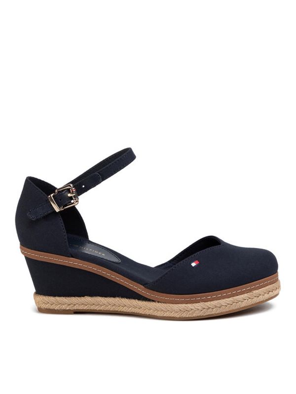 Tommy Hilfiger Tommy Hilfiger Espadrile Basic Closed Toe Mid Wedge FW0FW04787 Mornarsko modra