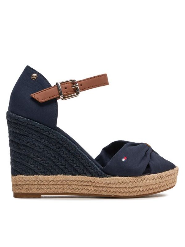 Tommy Hilfiger Tommy Hilfiger Espadrile Basic Open Toe High Wedge FW0FW04784 Mornarsko modra