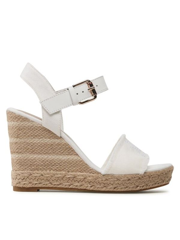 Tommy Hilfiger Tommy Hilfiger Espadrile Ecru Denim Wedge Sandal FW0FW07191 Écru