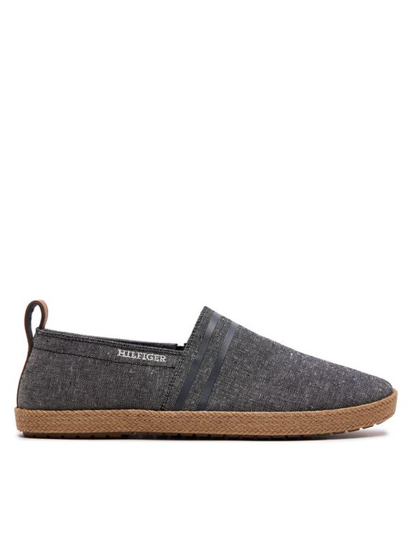 Tommy Hilfiger Tommy Hilfiger Espadrile Hilfiger Espadrille C Chambray FM0FM04982 Črna